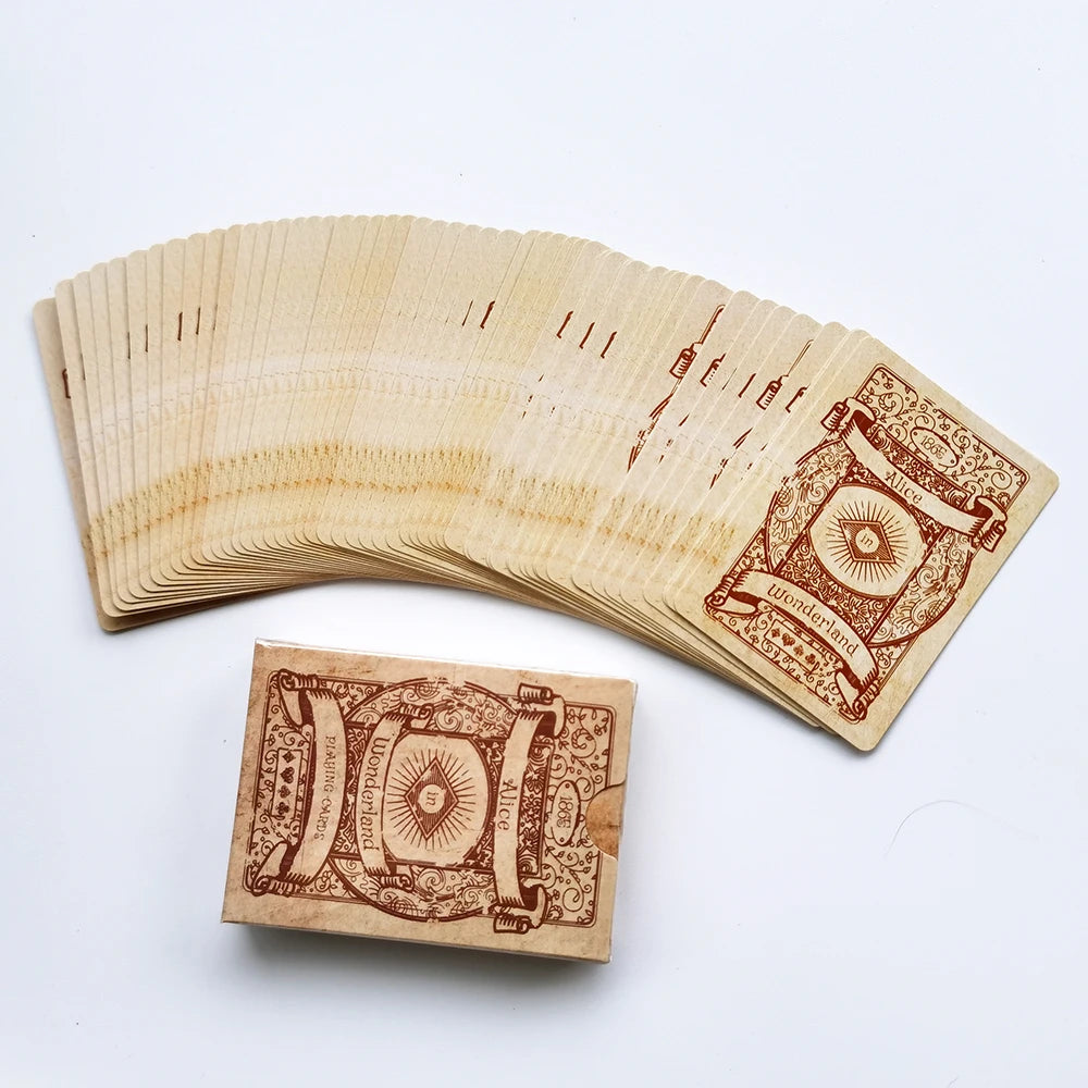 Vintage Style Playing Cards Alice in Game Poker Playing Cards Deck Board Games Retro Poker Set Magic Card Novelty Present Pokers