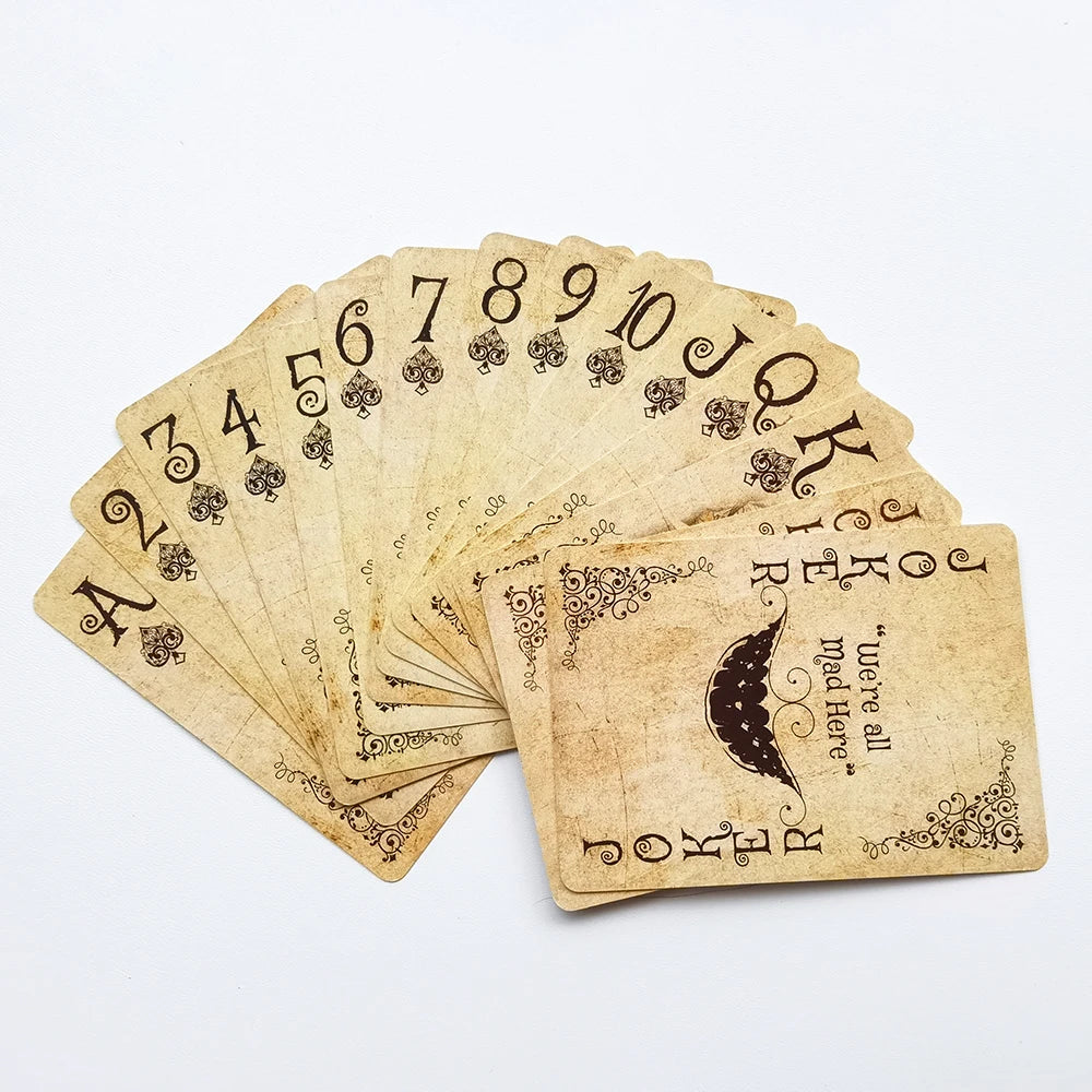 Vintage Style Playing Cards Alice in Game Poker Playing Cards Deck Board Games Retro Poker Set Magic Card Novelty Present Pokers