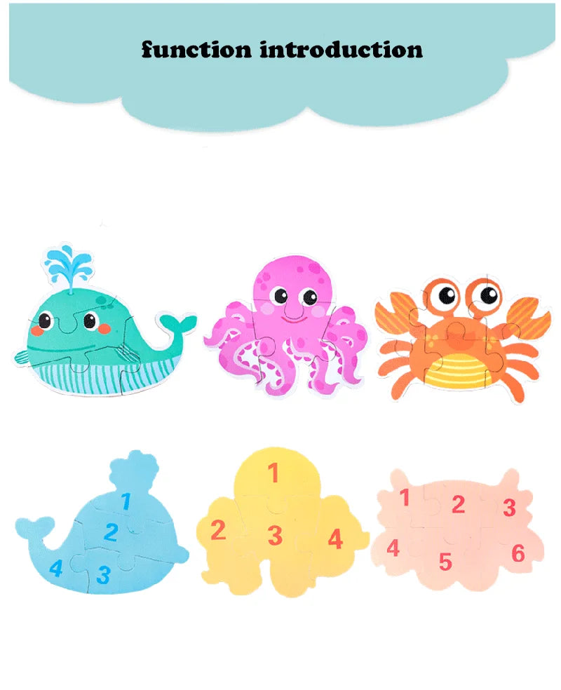 Baby Puzzle Montessori Educational Toys Wood 3D Puzzle Games Iron Box children Puzzles Jigsaw Wooden Puzzles For Kids 2 3 4 Year