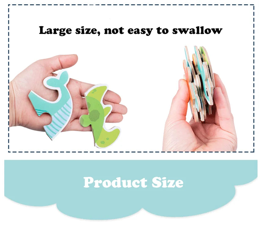 Baby Puzzle Montessori Educational Toys Wood 3D Puzzle Games Iron Box children Puzzles Jigsaw Wooden Puzzles For Kids 2 3 4 Year