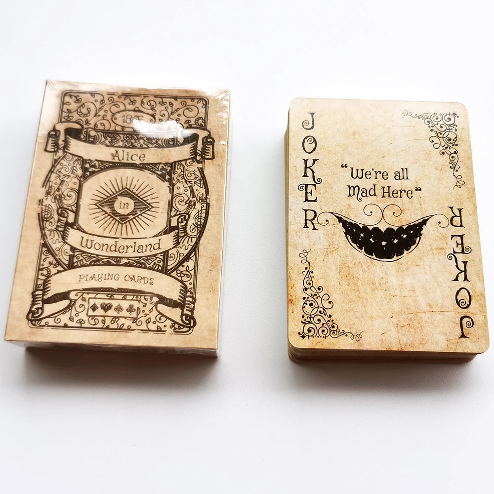 Vintage Style Playing Cards Alice in Game Poker Playing Cards Deck Board Games Retro Poker Set Magic Card Novelty Present Pokers
