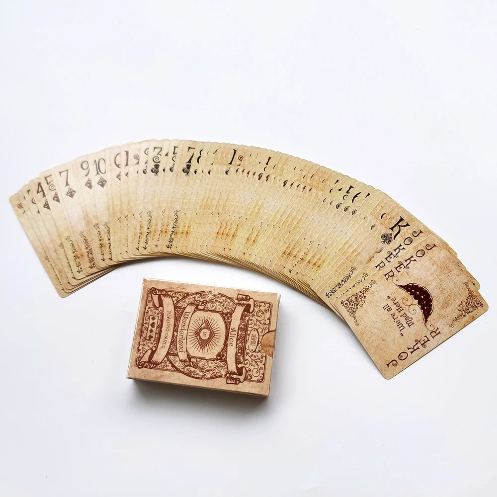 Vintage Style Playing Cards Alice in Game Poker Playing Cards Deck Board Games Retro Poker Set Magic Card Novelty Present Pokers