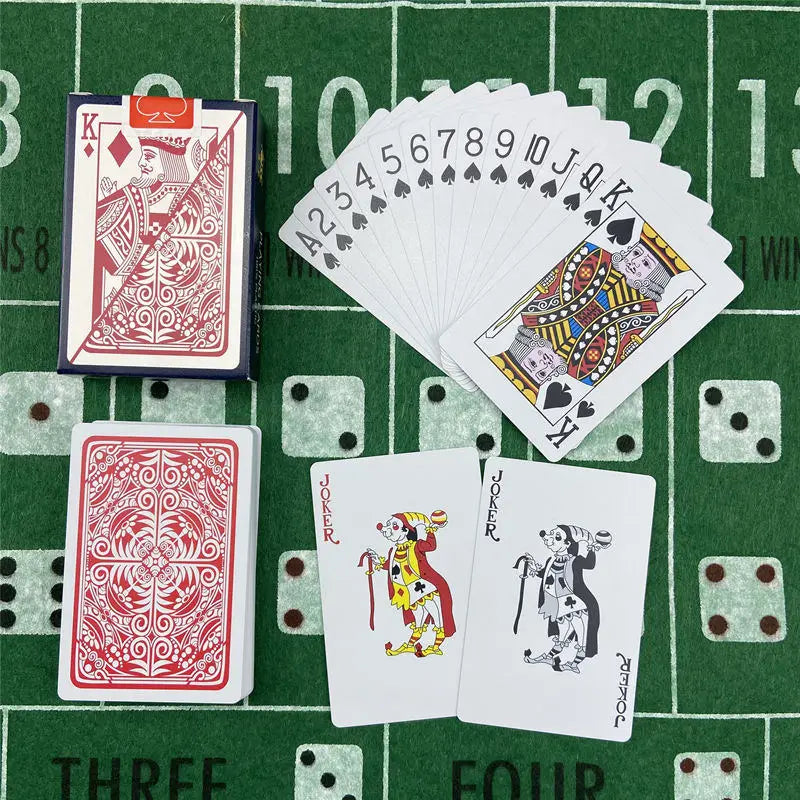 Playing Cards Plastic Baccarat Texas Hold'em Poker 58mm(2.28inch)*88mm(3.46inch) PVC Pokers Board Game Waterproof Wearable Card