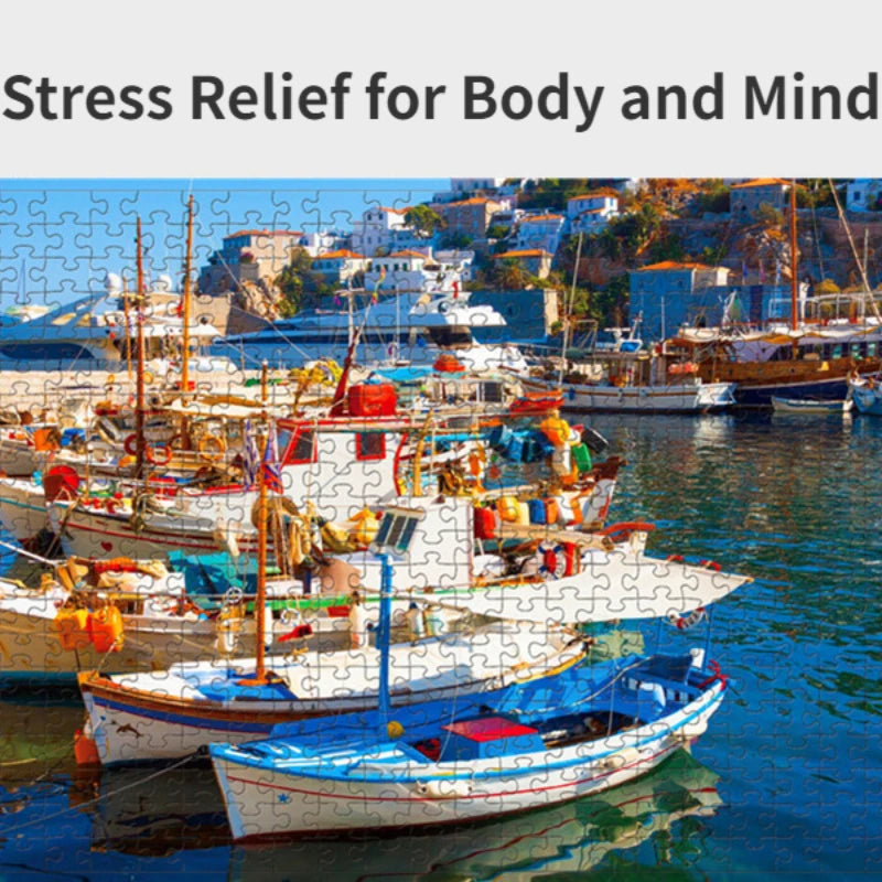 46*28cm Jigsaw Puzzles 500 Pieces Paper Picture Landscape Oil Painting Art Puzzles Decompression Toys for Adults Family Games