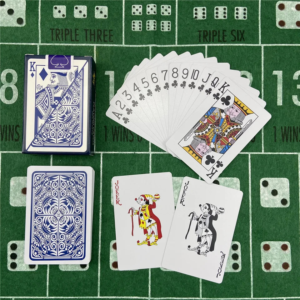Playing Cards Plastic Baccarat Texas Hold'em Poker 58mm(2.28inch)*88mm(3.46inch) PVC Pokers Board Game Waterproof Wearable Card