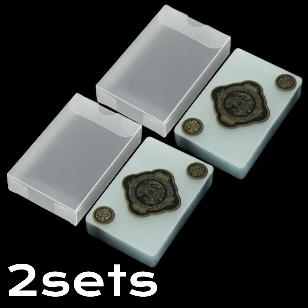 Waterproof Transparent Plastic Playing Cards 2Sets Creative Durable PVC Poker for Deck Board Game and Classic Card Games Access