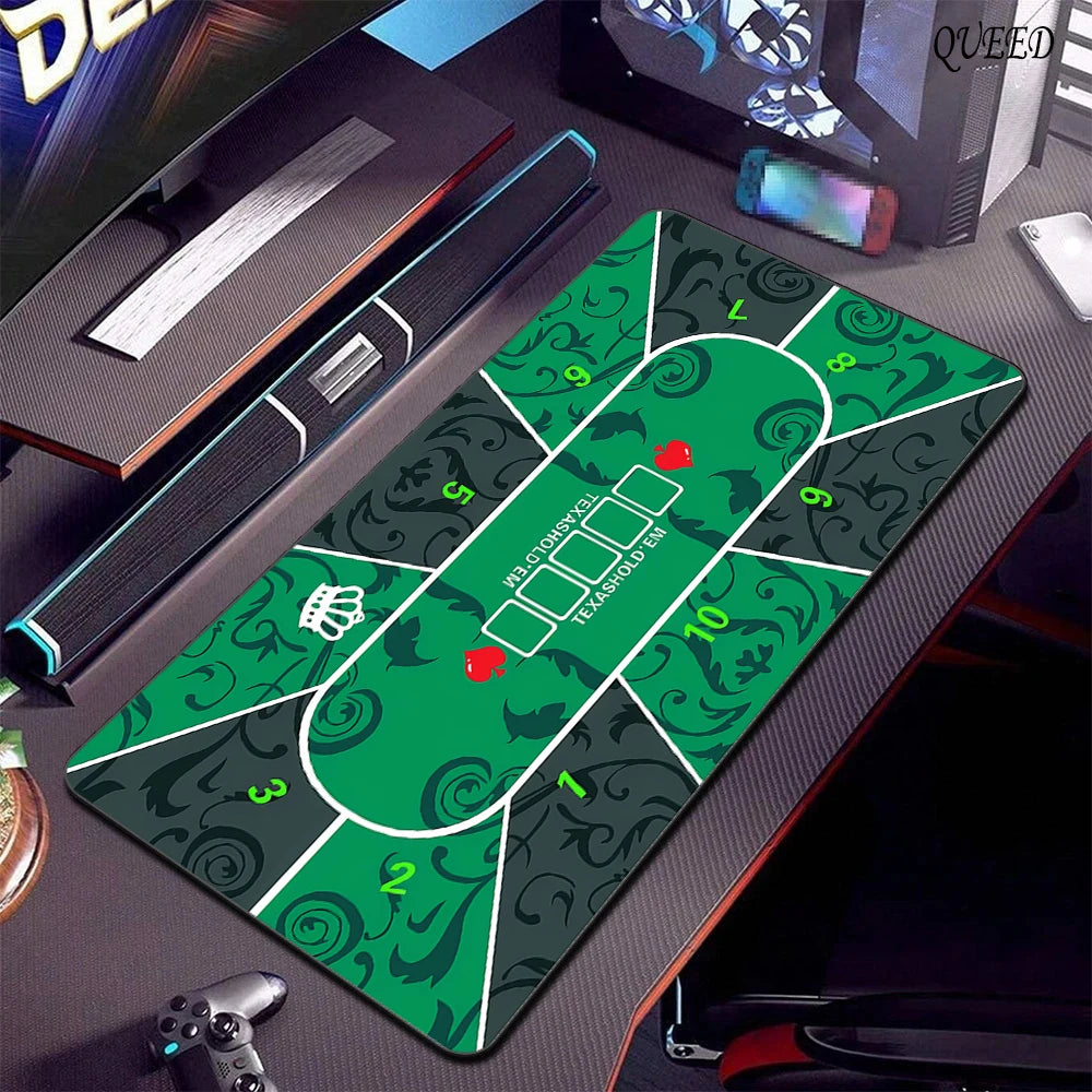 50x100cm Professional Poker Mat Texas Holdem Pokers Tablecloth Portable Rubber Waterproof Poker Table Cover Board Game Mat