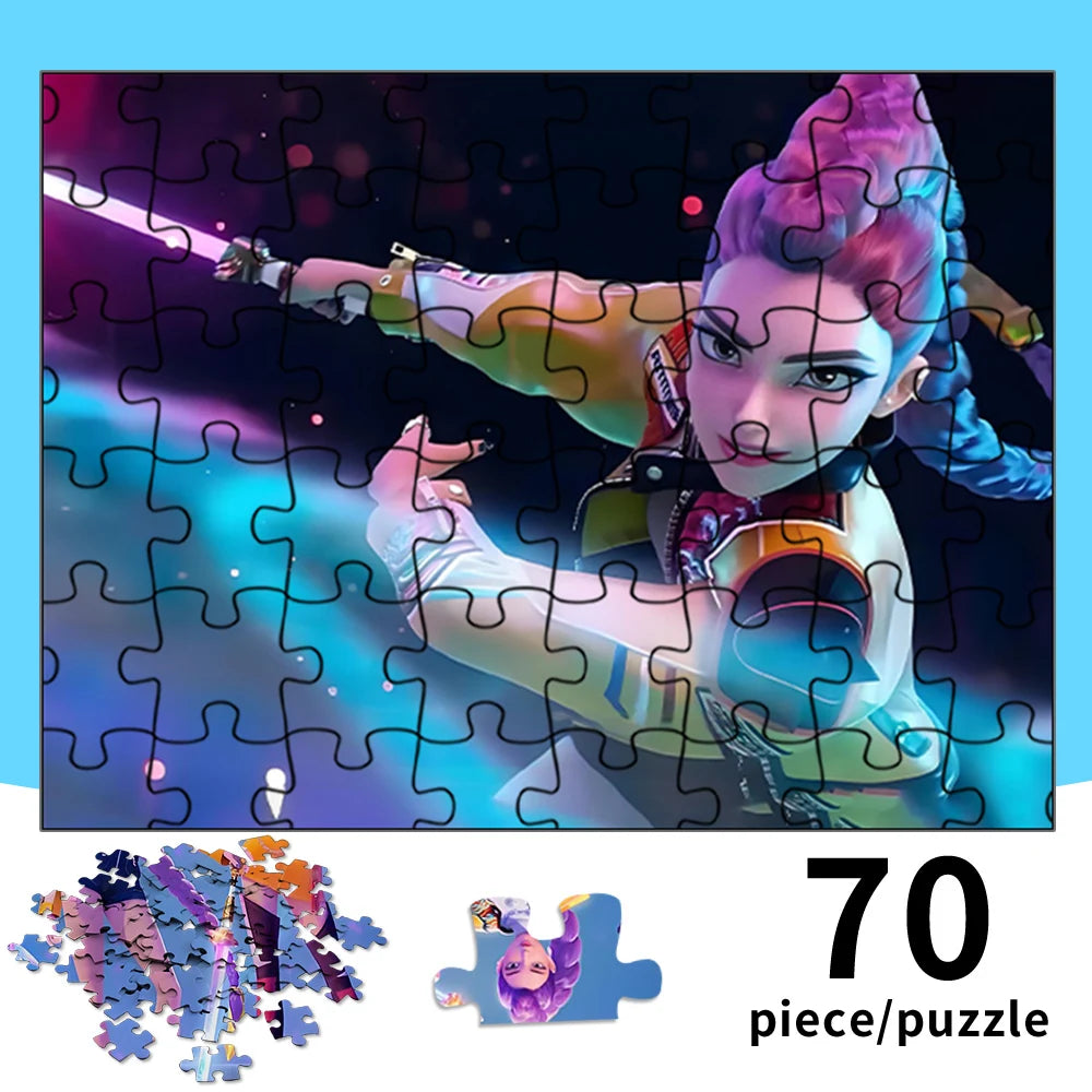 70 pcs kpop demon hunters jigsaw puzzle kpop girl group collectible toy gift