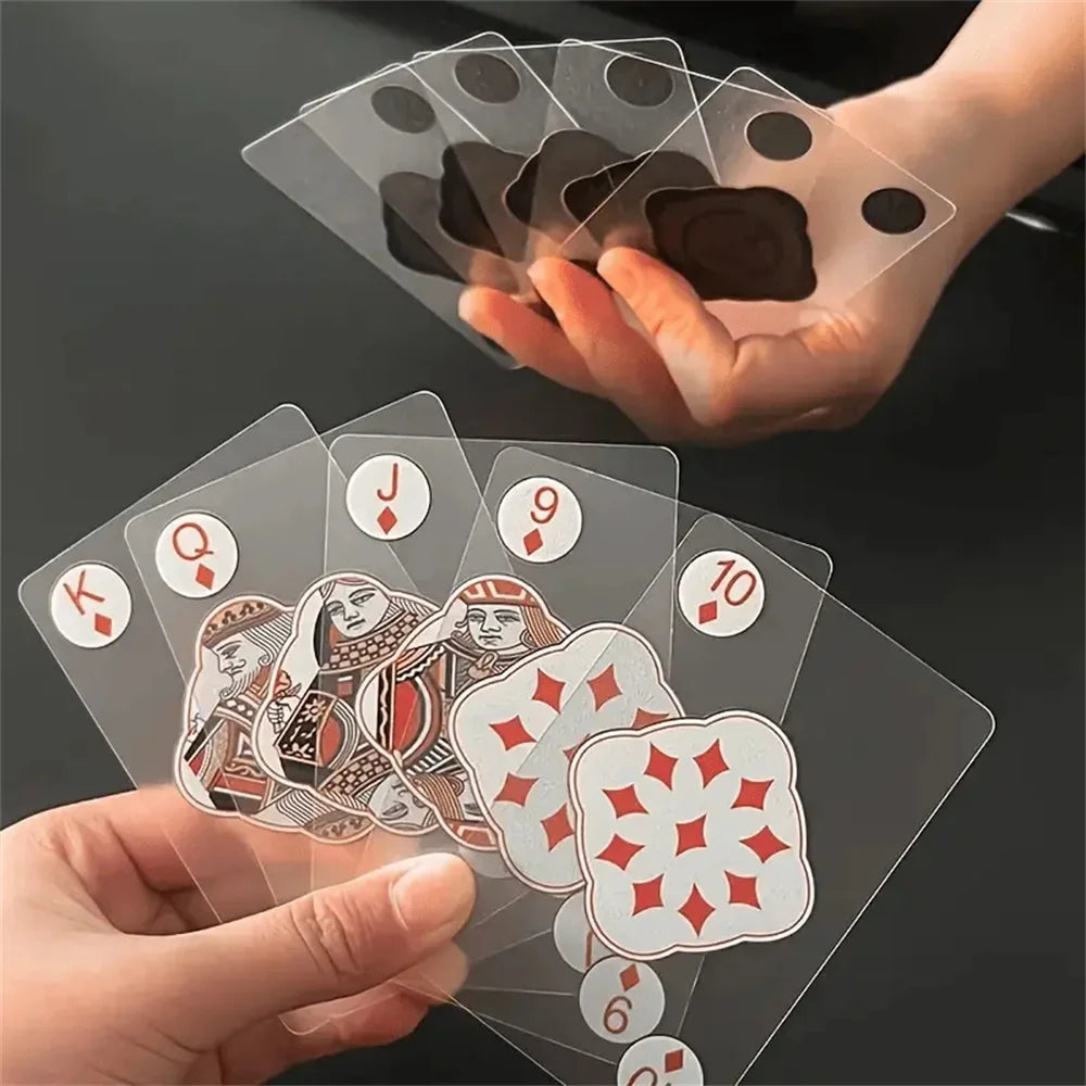 Waterproof Transparent Plastic Playing Cards 2Sets Creative Durable PVC Poker for Deck Board Game and Classic Card Games Access