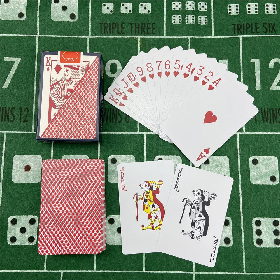 Playing Cards Plastic Baccarat Texas Hold'em Poker 58mm(2.28inch)*88mm(3.46inch) PVC Pokers Board Game Waterproof Wearable Card