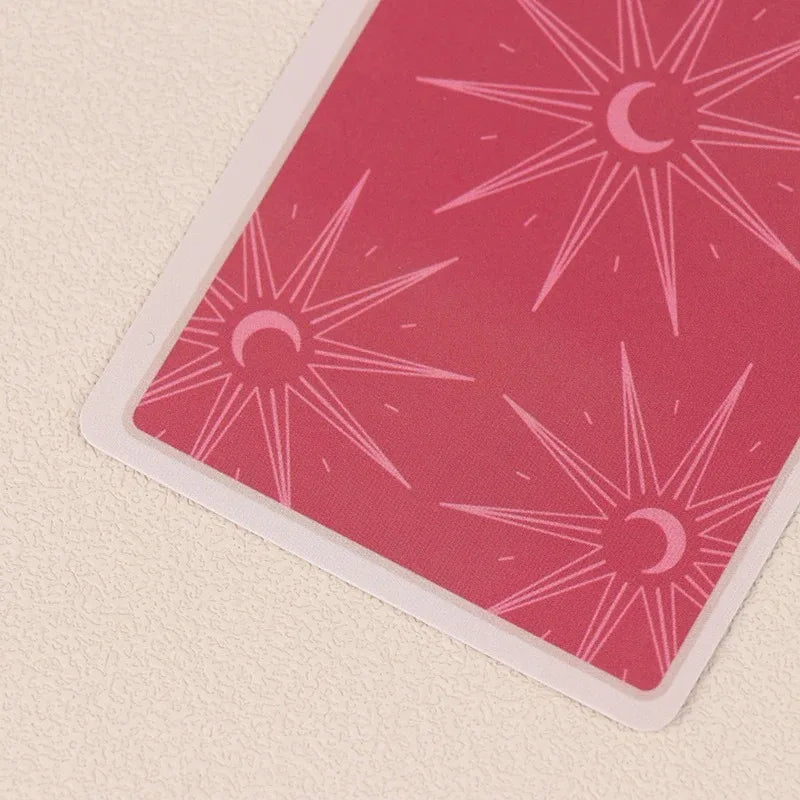 Pink Rider Waite Tarot Cards Deck Set for Beginners Prophecy Divination Deck Family Party Board Fate Card Fortune Telling Game