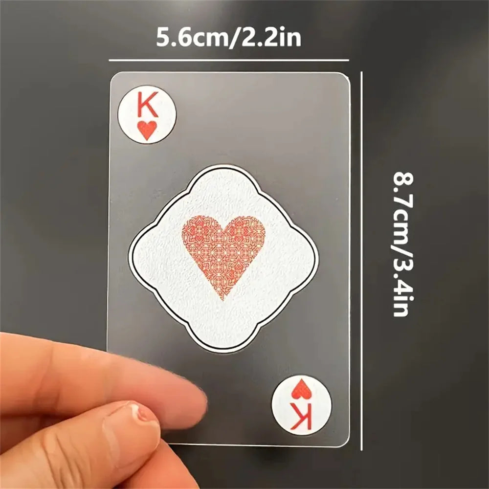 Waterproof Transparent Plastic Playing Cards 2Sets Creative Durable PVC Poker for Deck Board Game and Classic Card Games Access