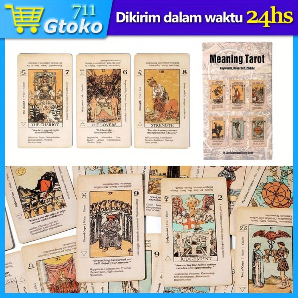 Tarot for Beginners - 2025 Edition, Retro-Style Fortune Telling Game with Detailed Guide, Ideal Divination Tools and Gifts, Feat