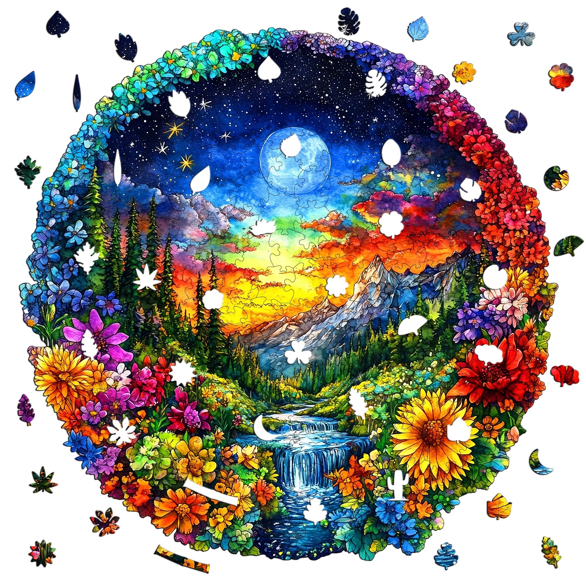 Fantasy Themed Wooden Puzzle Interesting Style Wooden Decor Christmas and Halloween Gift Toy for Teen and Kid