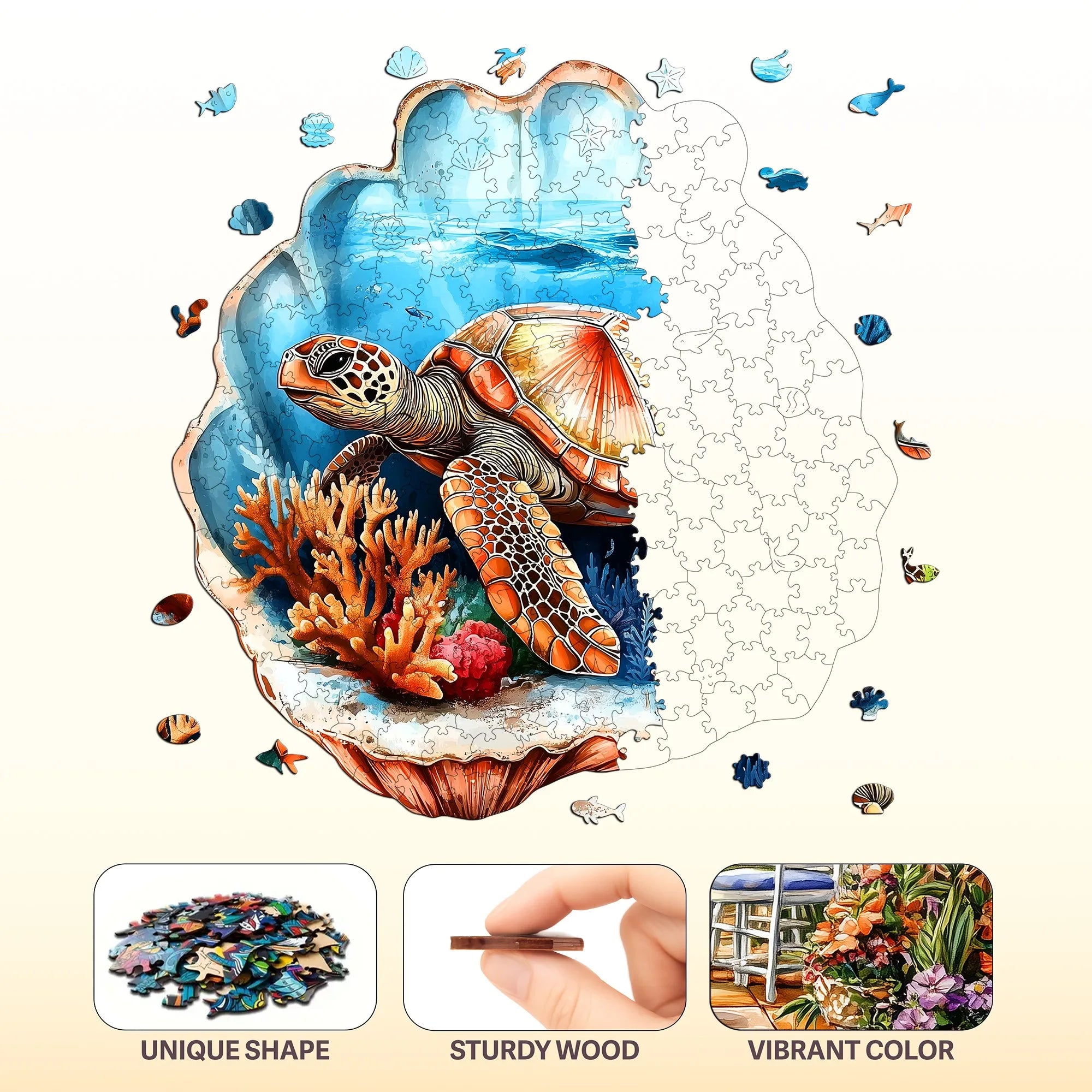 Fantasy Themed Wooden Puzzle Interesting Style Wooden Decor Christmas and Halloween Gift Toy for Teen and Kid