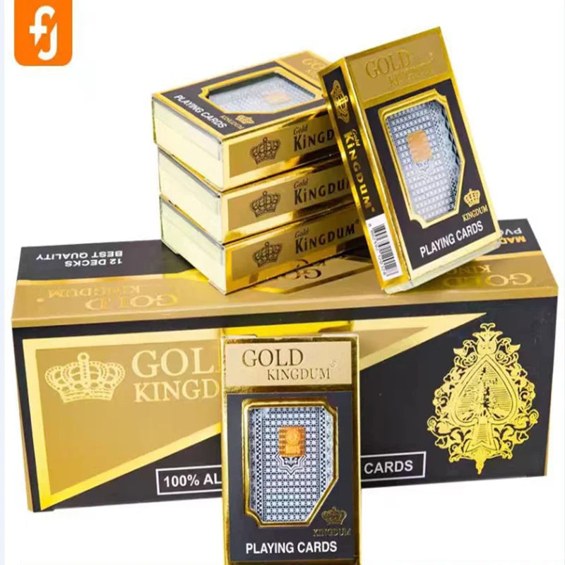 Infrared Marked Korean Gold Kingdum Plastic Playing Cards For Poker Cheating Contact Lenses（Only Cards)