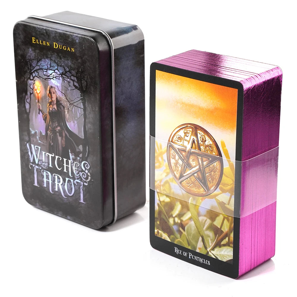 Adventures time Tarot 78pcs Cards in a Tin Metal Box Gold plated Edge Tarot Cards For Divination Tarot Deck Beautiful Package