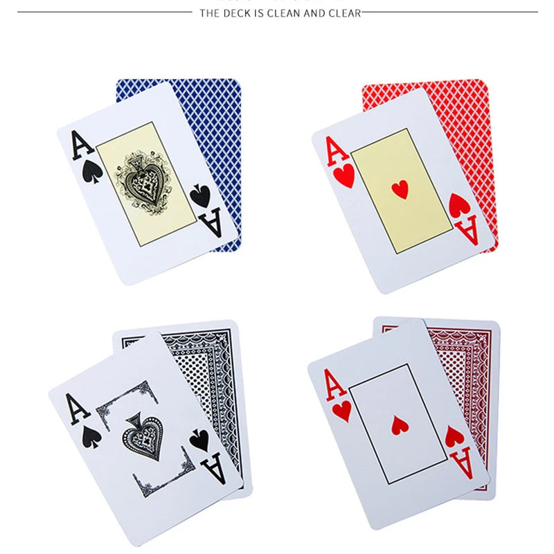 1 PCS PVC Baccarat Texas Hold'em Plastic Waterproof Scrub Playing Cards Poker Club Cards Board Games 8.8X6.3Cm Magic Tricks Tool