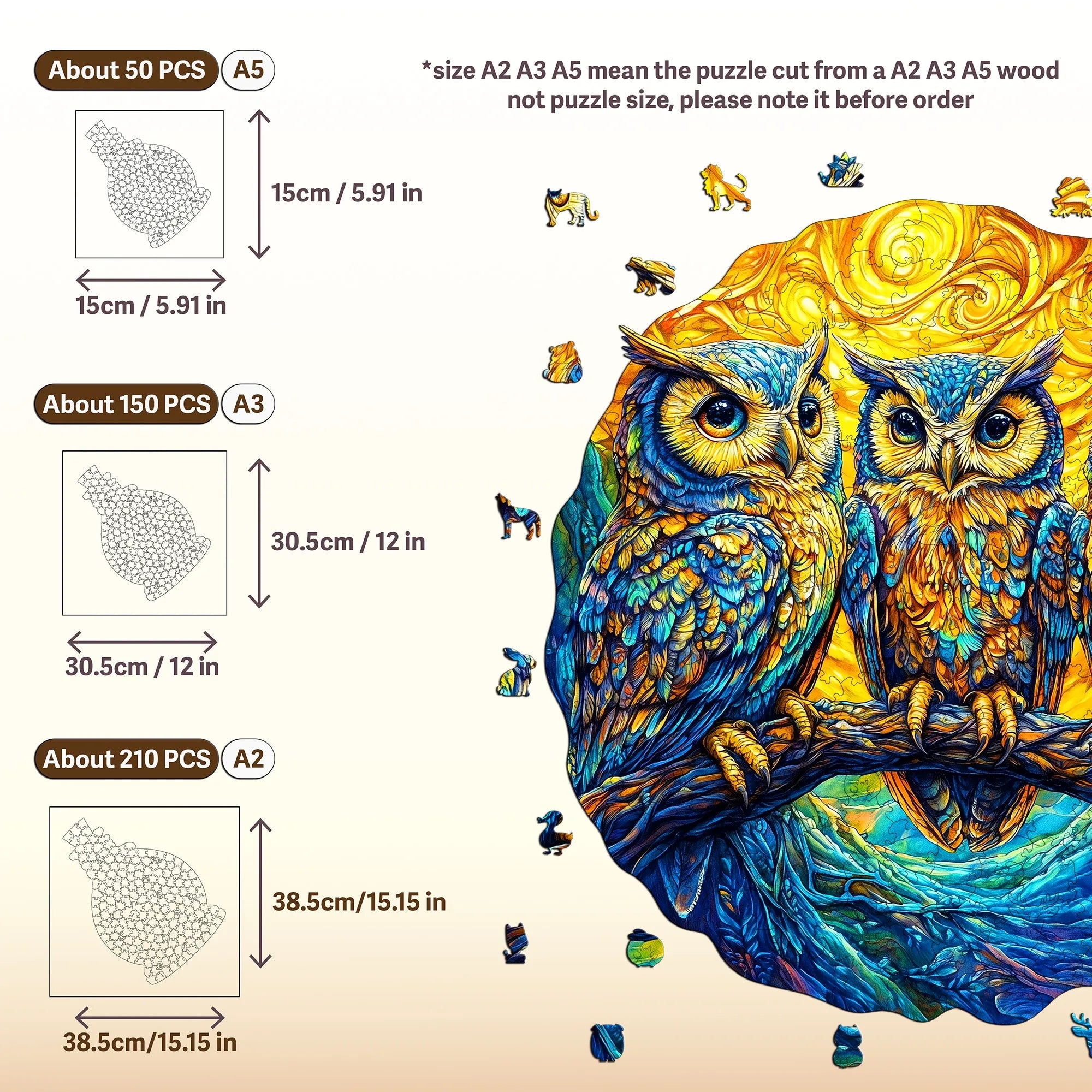 Fantasy Themed Wooden Puzzle Interesting Style Wooden Decor Christmas and Halloween Gift Toy for Teen and Kid