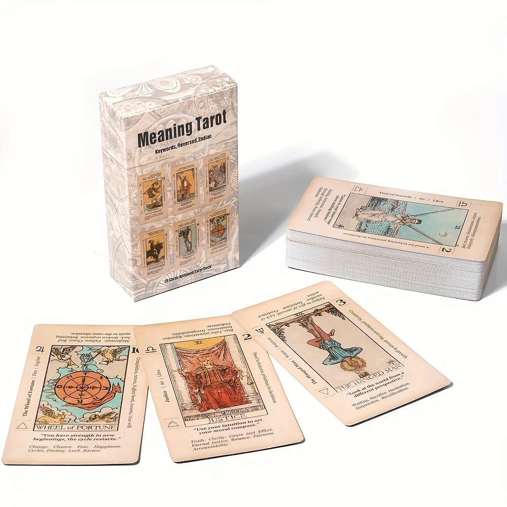Tarot for Beginners - 2025 Edition, Retro-Style Fortune Telling Game with Detailed Guide, Ideal Divination Tools and Gifts, Feat