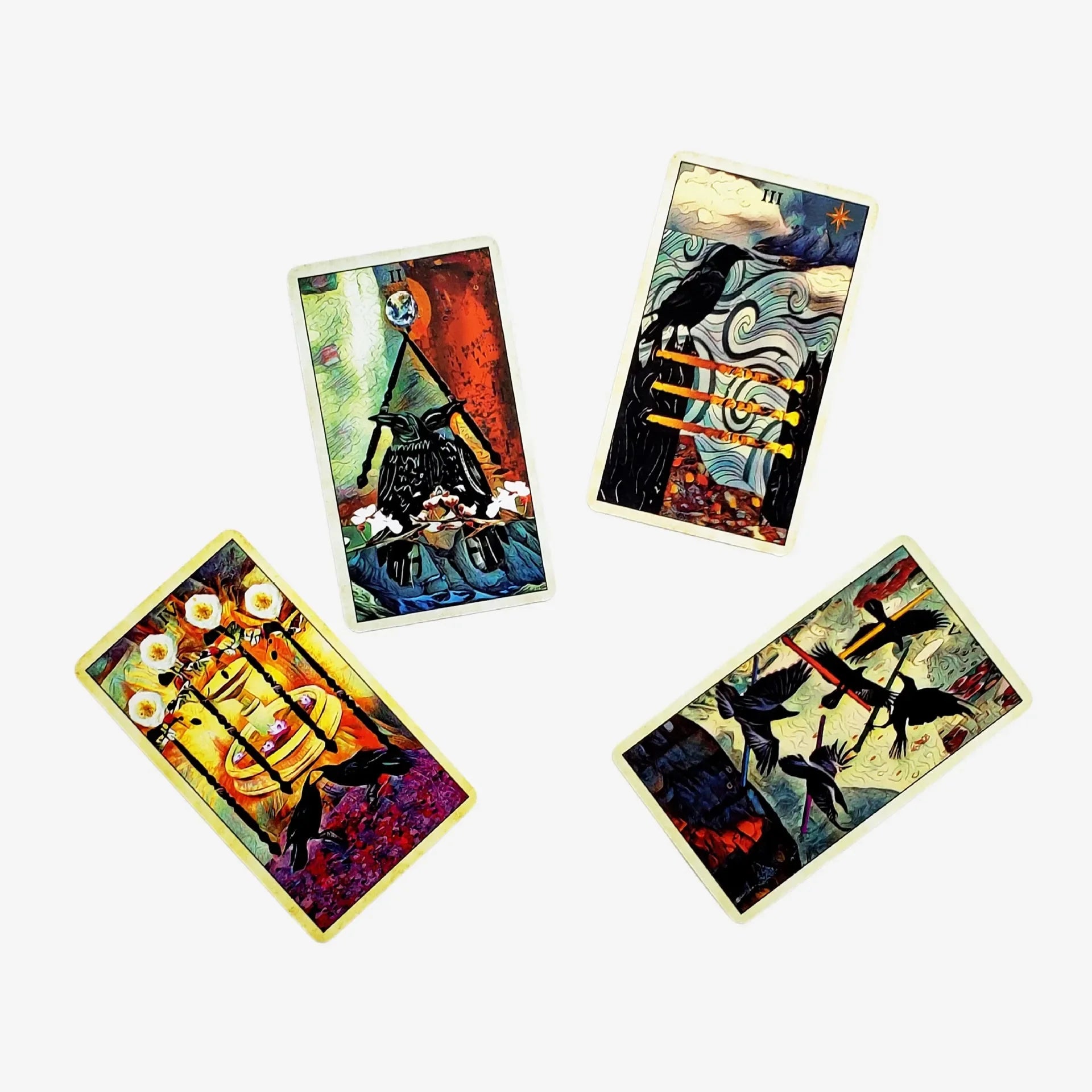 NEW Crow tarot cardsn  A 78 Tarot Deck English version Divinatio fate Oracle Card Board Game for Adult with PDF Guidance