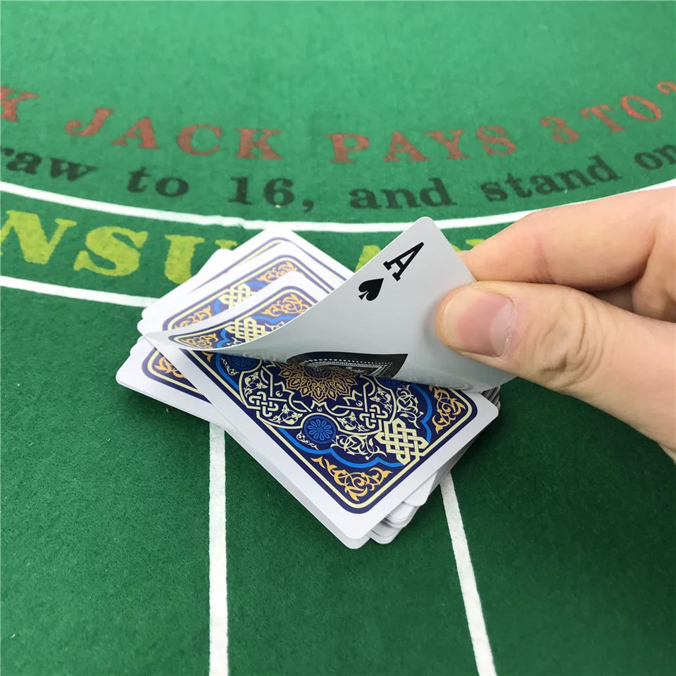 Playing Cards Plastic Baccarat Texas Hold'em Poker 58mm(2.28inch)*88mm(3.46inch) PVC Pokers Board Game Waterproof Wearable Card