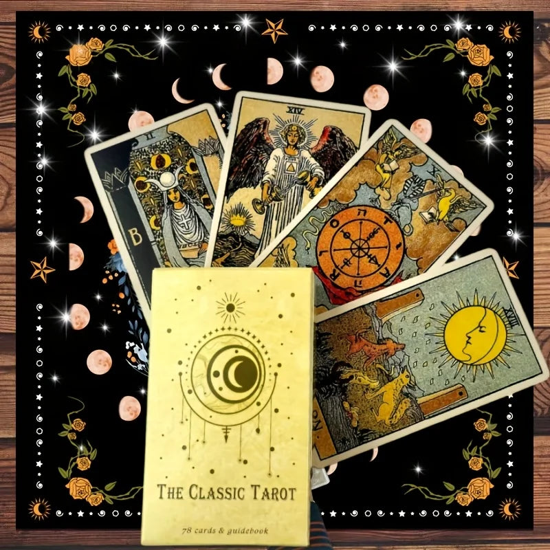 The Classic Tarot Cards Deck 78Pcs For Easy Beginners Fate Fortune Telling Party Tabletop Board Game Toy
