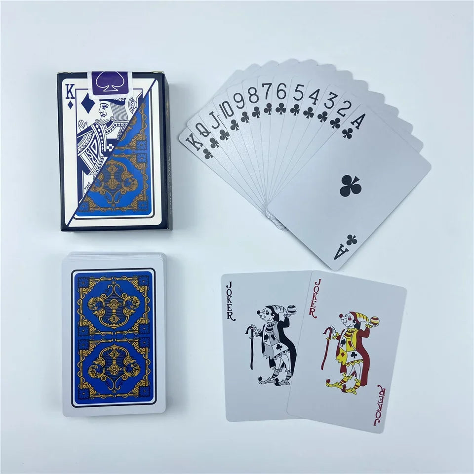 Playing Cards 2pcs/Lot Plastic Waterproof Texas Hold'em Poker Cards Narrow PVC Pokers Board Games 2.28*3.46 Inch Card Game