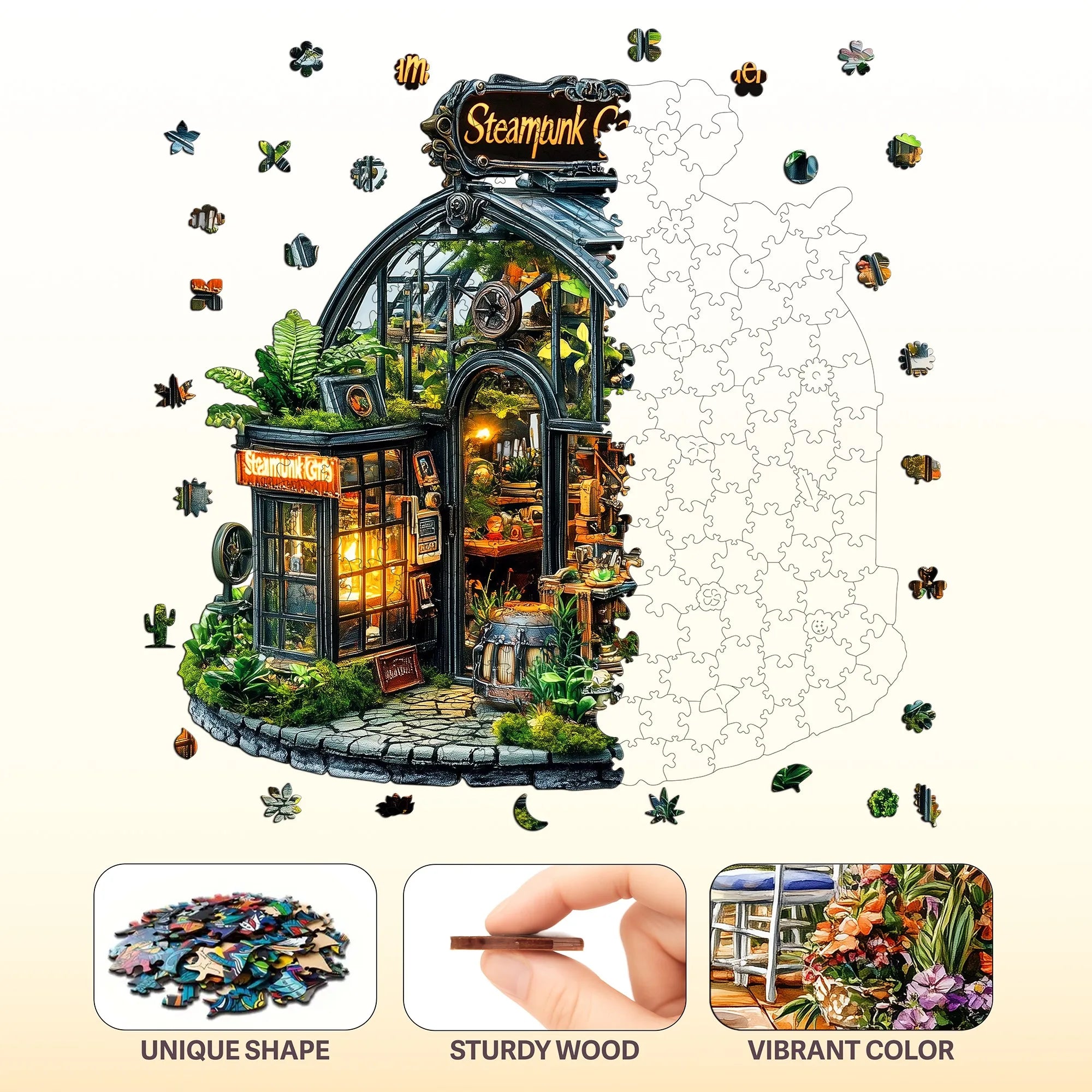 Fantasy Themed Wooden Puzzle Interesting Style Wooden Decor Christmas and Halloween Gift Toy for Teen and Kid