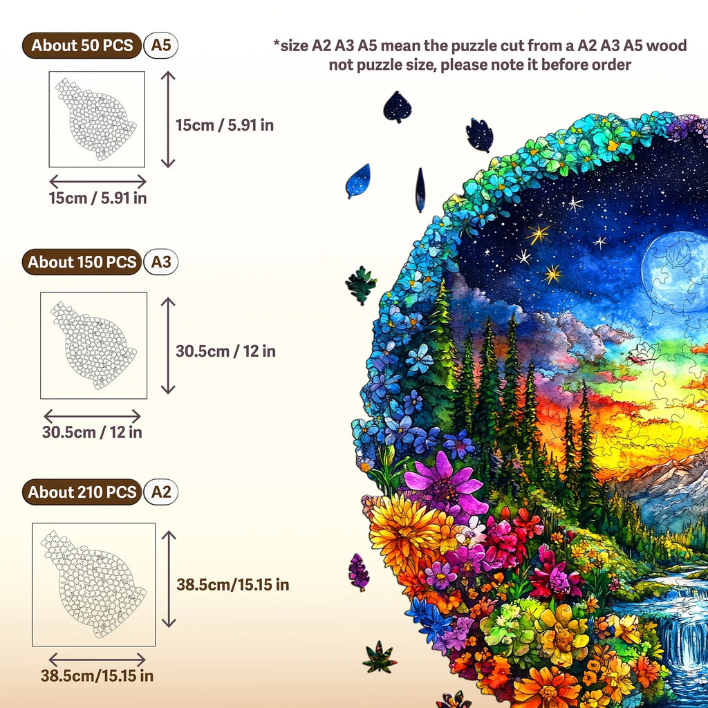 Fantasy Themed Wooden Puzzle Interesting Style Wooden Decor Christmas and Halloween Gift Toy for Teen and Kid