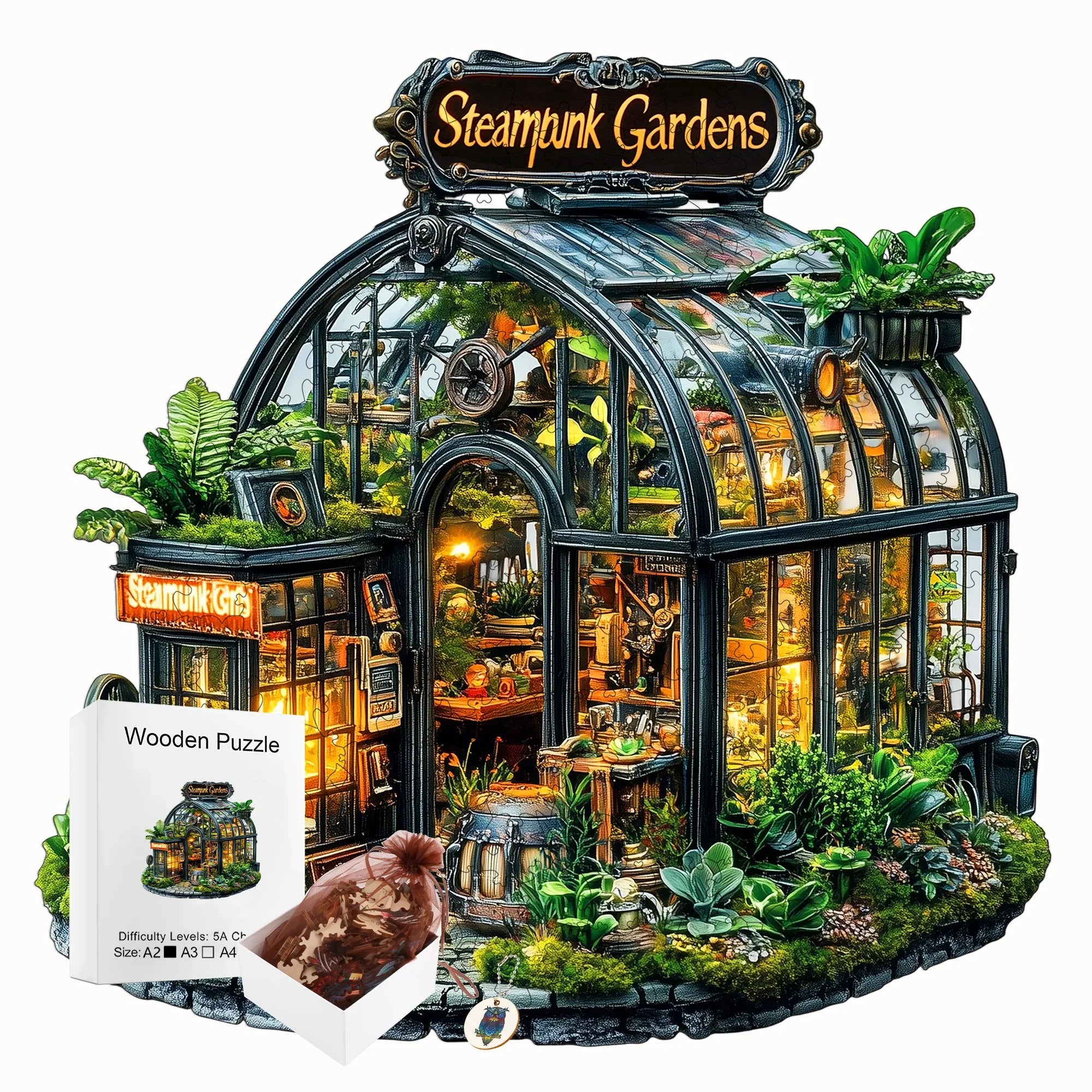 Fantasy Themed Wooden Puzzle Interesting Style Wooden Decor Christmas and Halloween Gift Toy for Teen and Kid