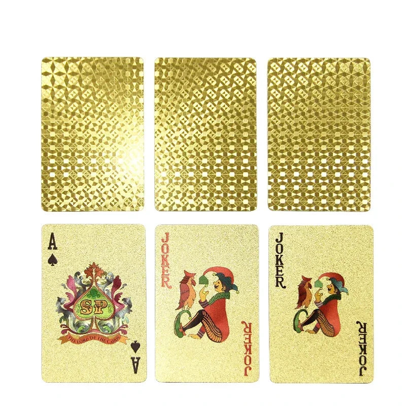 Poker Cards PVC Waterproof Poker Playing Cards Plastic Crystal Gaming Wareable Ware Resistan Creative Gift Durable Poker 55pcs/D