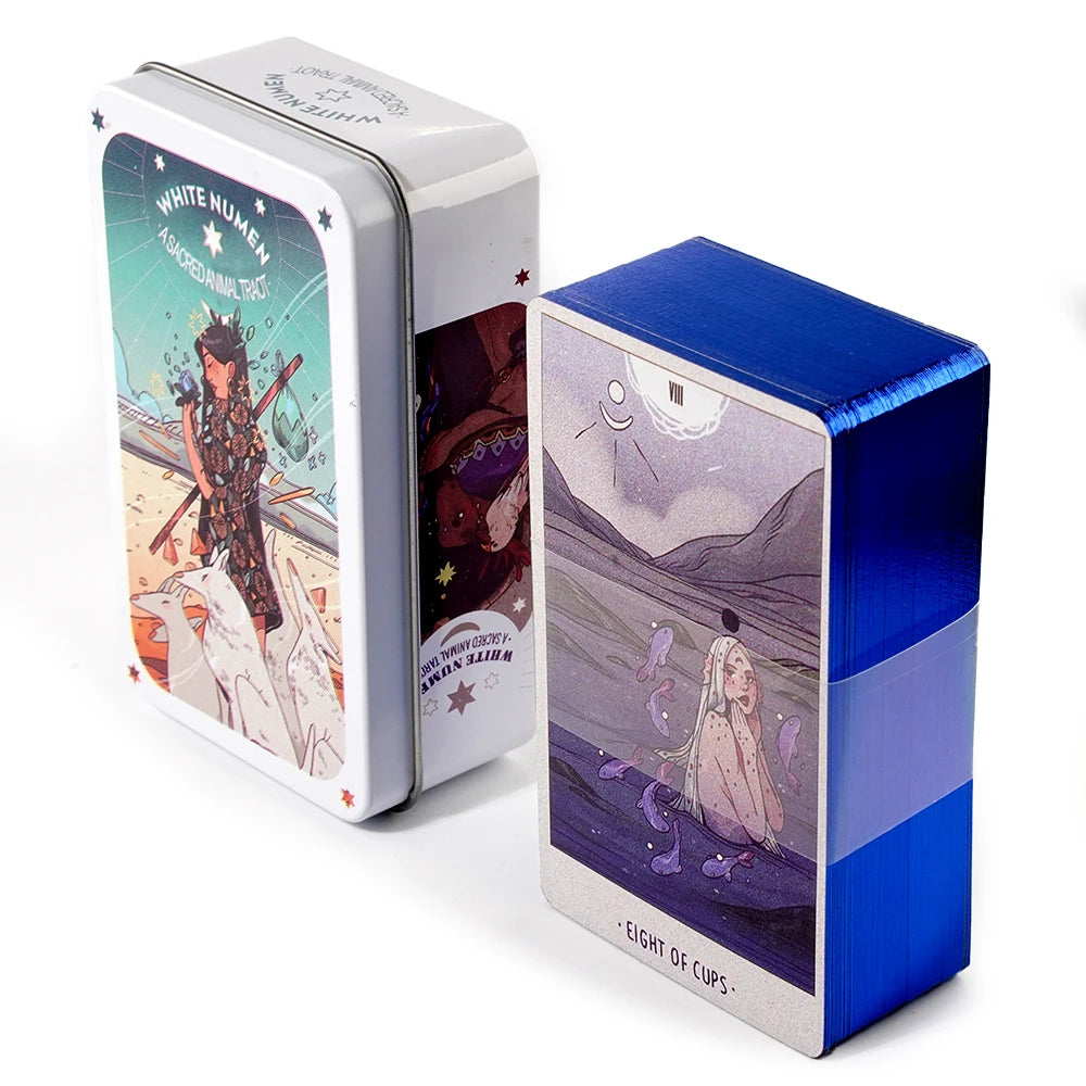 Adventures time Tarot 78pcs Cards in a Tin Metal Box Gold plated Edge Tarot Cards For Divination Tarot Deck Beautiful Package