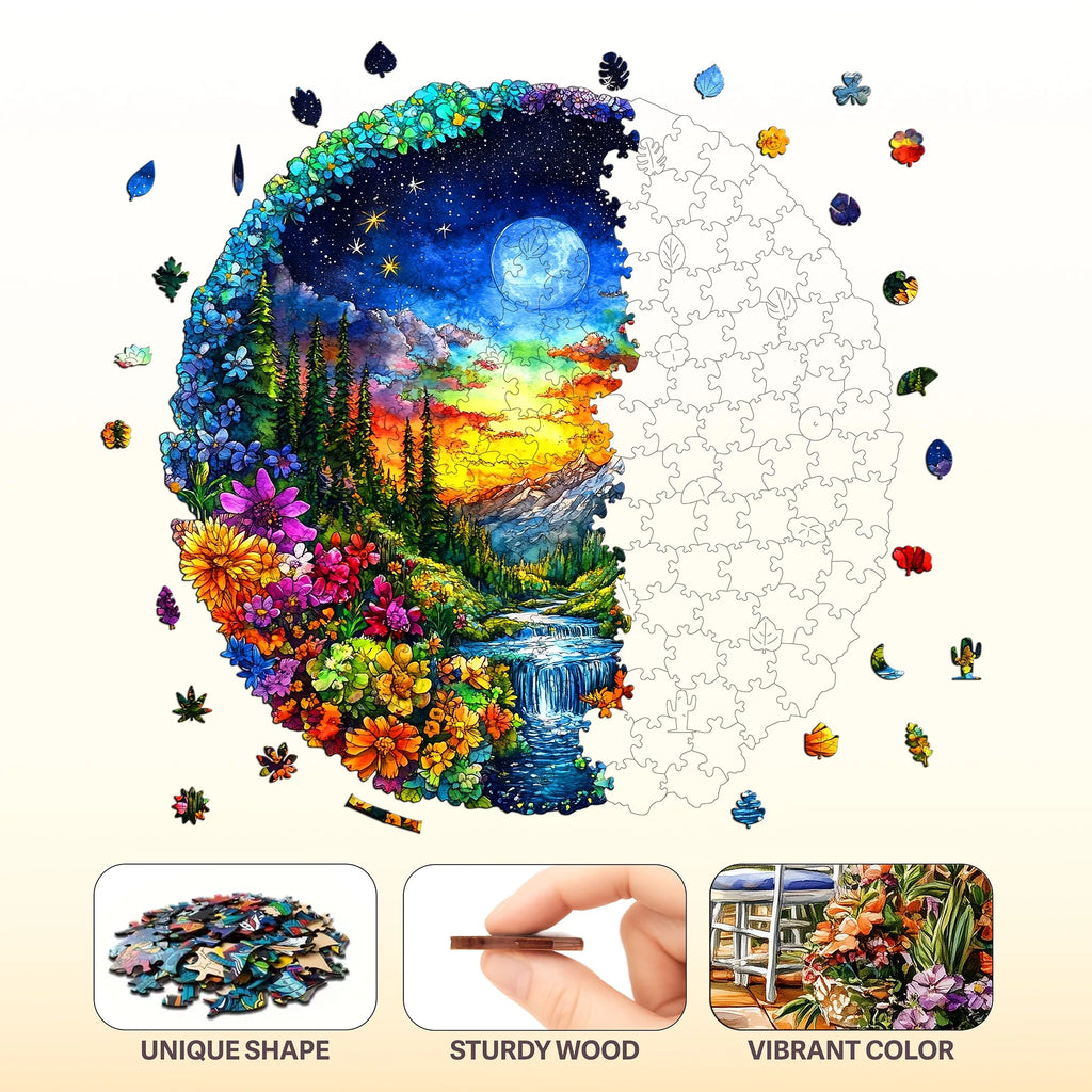 Fantasy Themed Wooden Puzzle Interesting Style Wooden Decor Christmas and Halloween Gift Toy for Teen and Kid