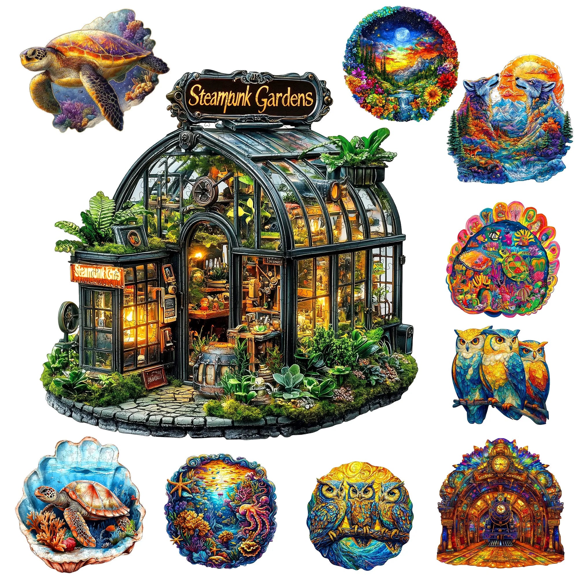 Fantasy Themed Wooden Puzzle Interesting Style Wooden Decor Christmas and Halloween Gift Toy for Teen and Kid