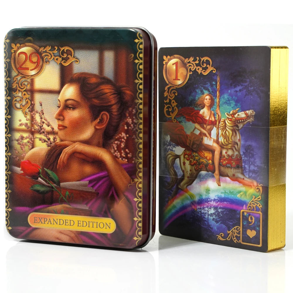Adventures time Tarot 78pcs Cards in a Tin Metal Box Gold plated Edge Tarot Cards For Divination Tarot Deck Beautiful Package