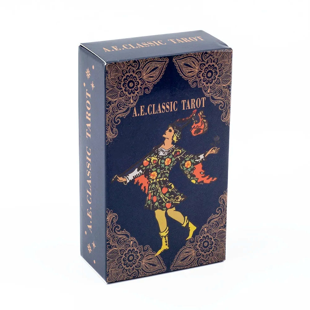 A.E.Classic Tarot Cards with Guidebook Color Edged Fortune Telling Deck for Fate Divination and Party Board Games 10.3x6.1cm
