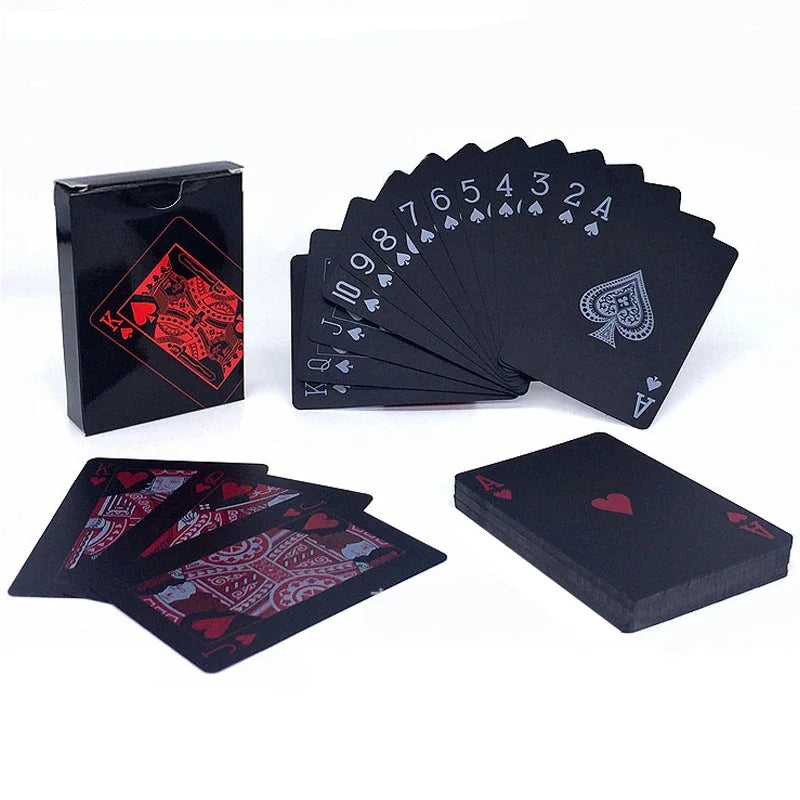 Poker Cards PVC Waterproof Poker Playing Cards Plastic Crystal Gaming Wareable Ware Resistan Creative Gift Durable Poker 55pcs/D