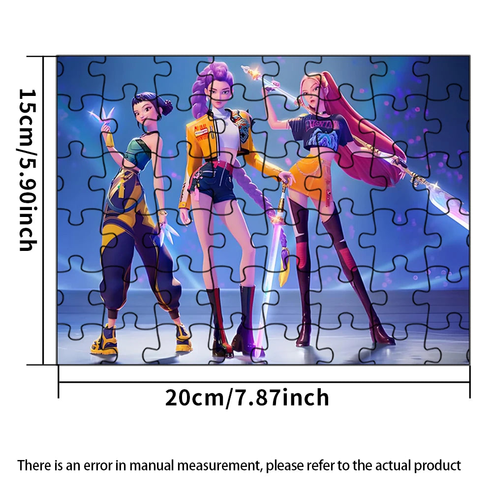 70 pcs kpop demon hunters jigsaw puzzle kpop girl group collectible toy gift