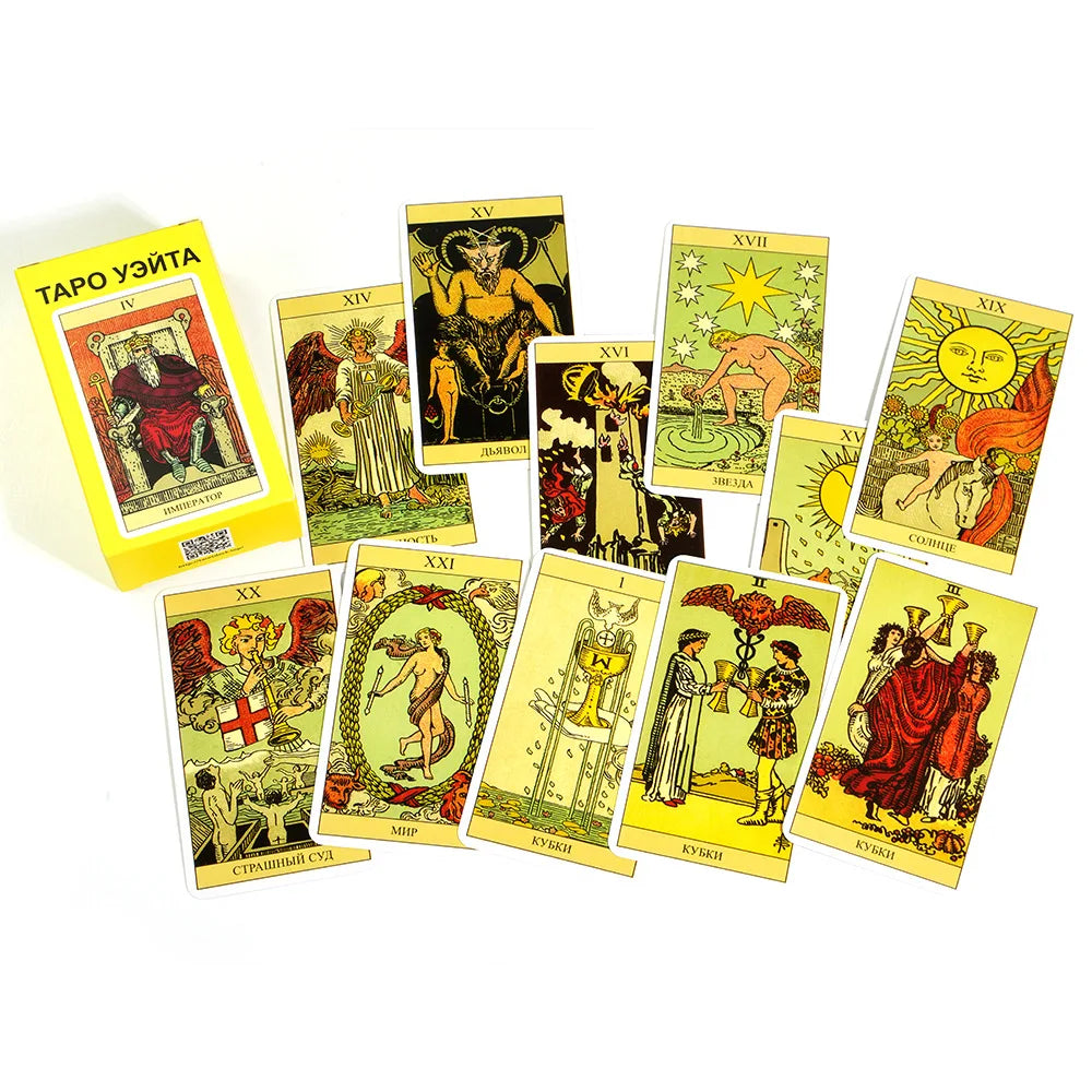 Tarot Cards Rider Waite Tarot Board Game Divination Cards Oracle Russian Spanish English Version for Beginners Party Game Toy