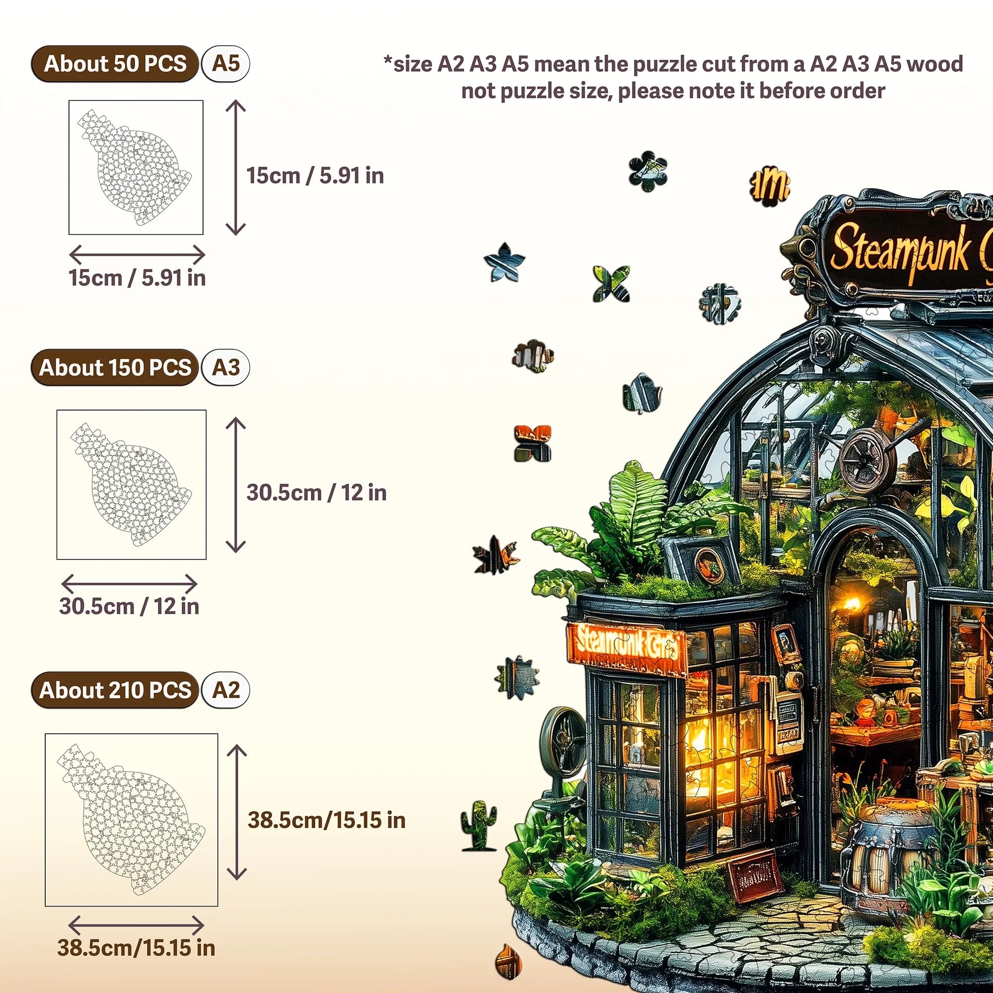 Fantasy Themed Wooden Puzzle Interesting Style Wooden Decor Christmas and Halloween Gift Toy for Teen and Kid