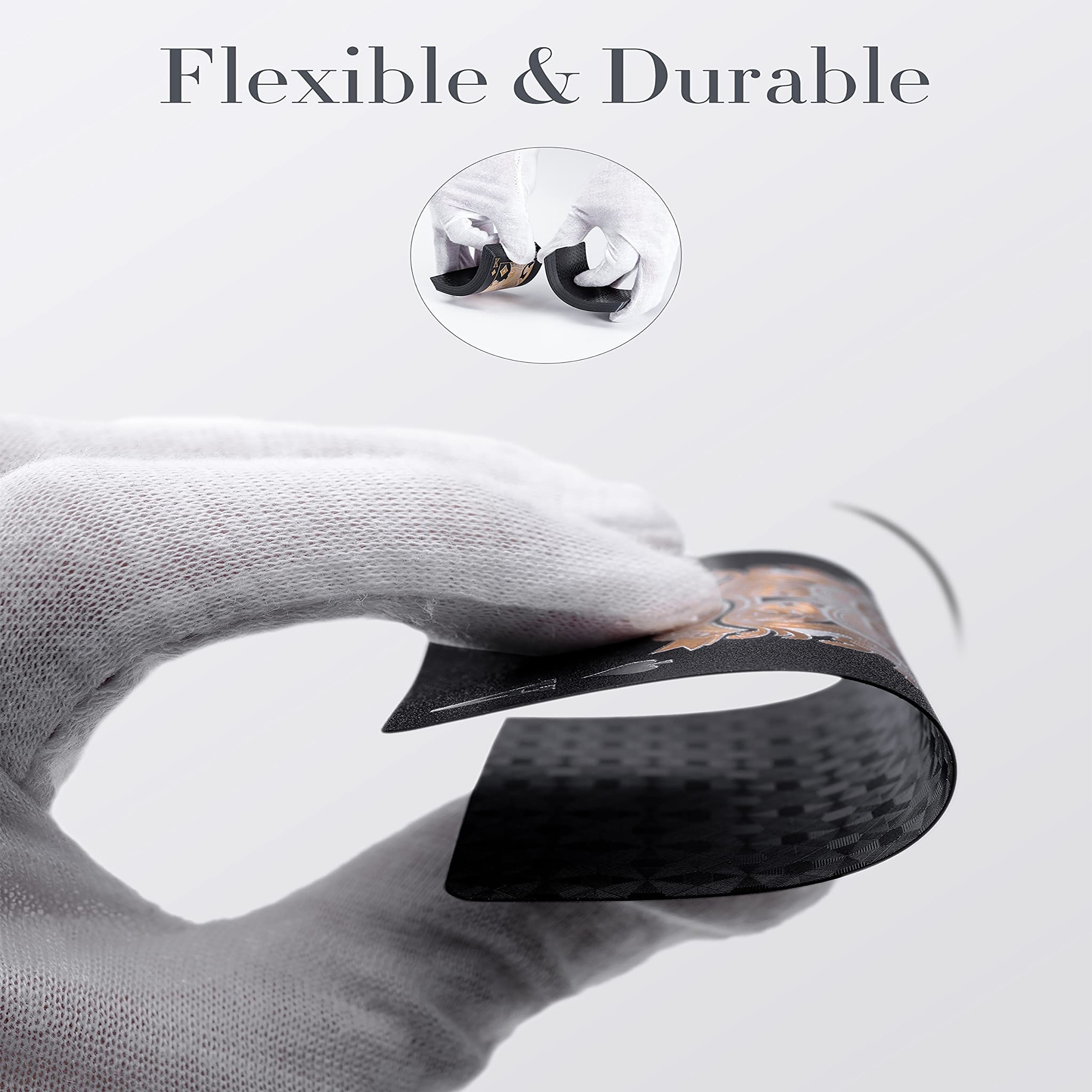 Premium Waterproof Plastic PET Poker Cards - Perfect For Family Game Nights & Parties (Black & Golden）Christmas Gift Christmas