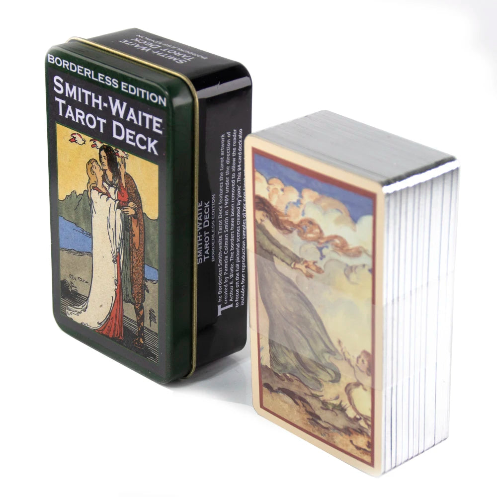 Adventures time Tarot 78pcs Cards in a Tin Metal Box Gold plated Edge Tarot Cards For Divination Tarot Deck Beautiful Package