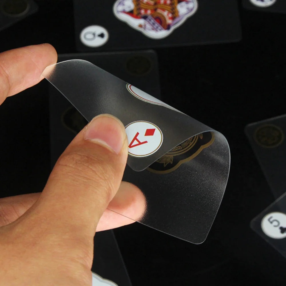 Waterproof Transparent Plastic Playing Cards 2Sets Creative Durable PVC Poker for Deck Board Game and Classic Card Games Access