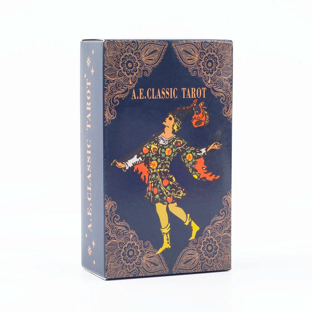 A.E.Classic Tarot Cards with Guidebook Color Edged Fortune Telling Deck for Fate Divination and Party Board Games 10.3x6.1cm