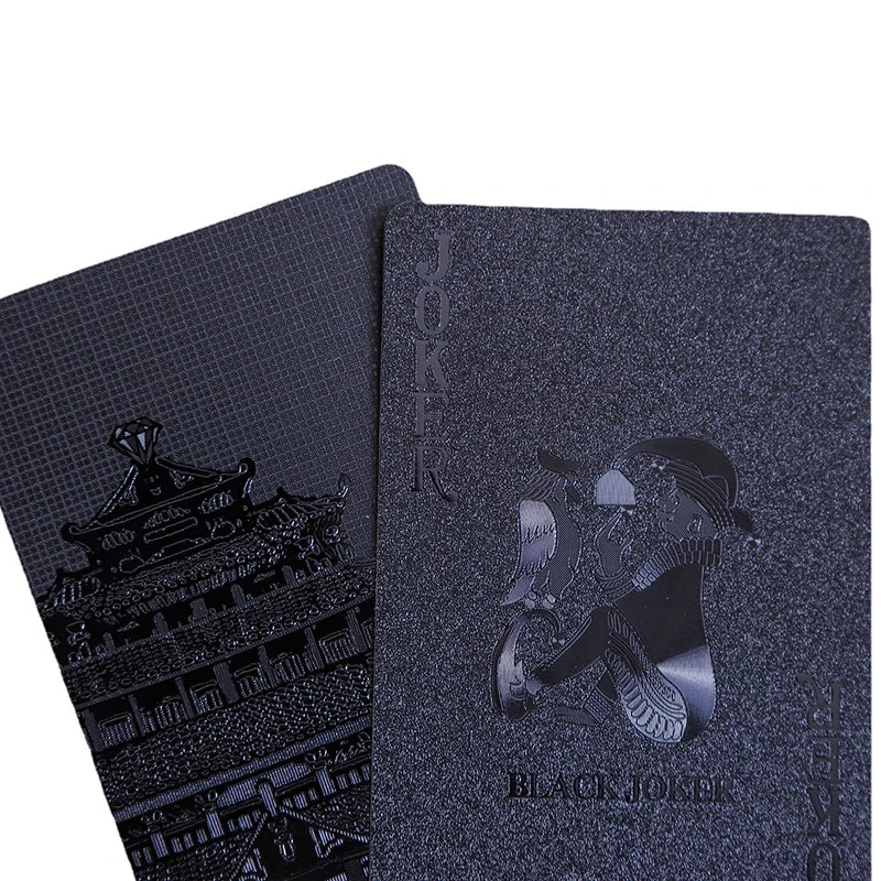 New Black Poker No Color Playing Cards Waterproof PET/PVC Plastic Poker Tourism Souvenir Board Game