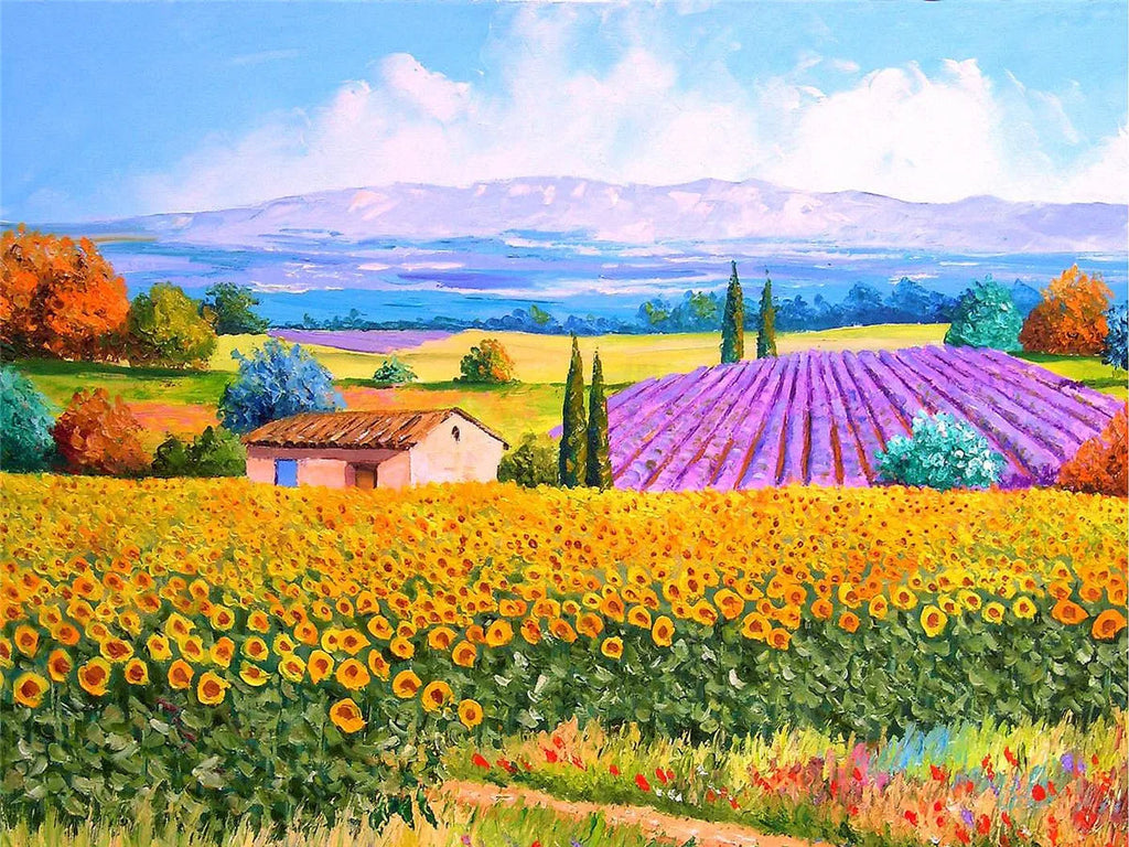 46*28cm Jigsaw Puzzles 500 Pieces Paper Picture Landscape Oil Painting Art Puzzles Decompression Toys for Adults Family Games