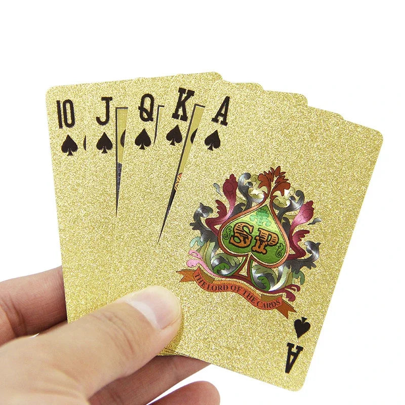 Poker Cards PVC Waterproof Poker Playing Cards Plastic Crystal Gaming Wareable Ware Resistan Creative Gift Durable Poker 55pcs/D