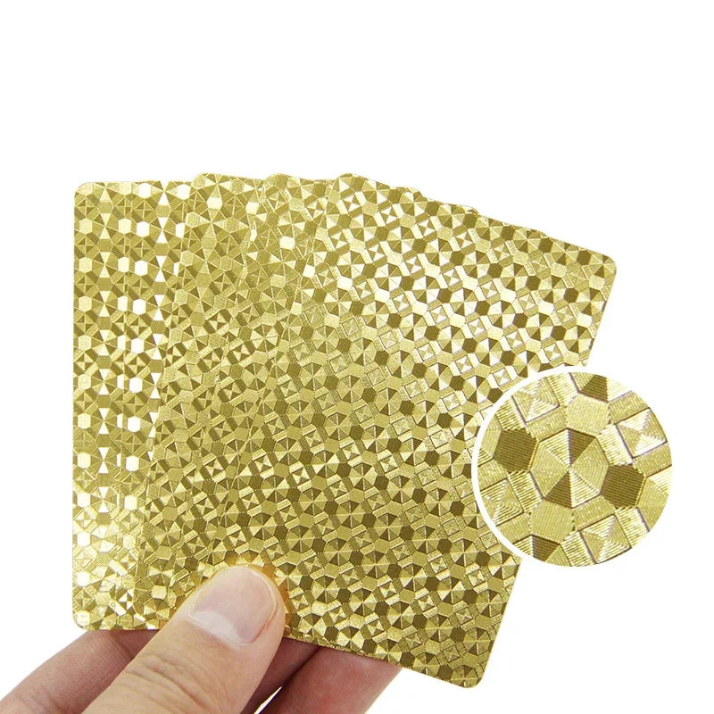 Poker Cards PVC Waterproof Poker Playing Cards Plastic Crystal Gaming Wareable Ware Resistan Creative Gift Durable Poker 55pcs/D