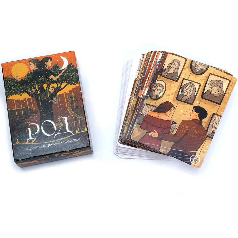 Newest TAPO POI Tarot Исцеление Oт Pодовых програм Russian Cards Deck Playing  Fate Divination Board Game With Paper Instruction